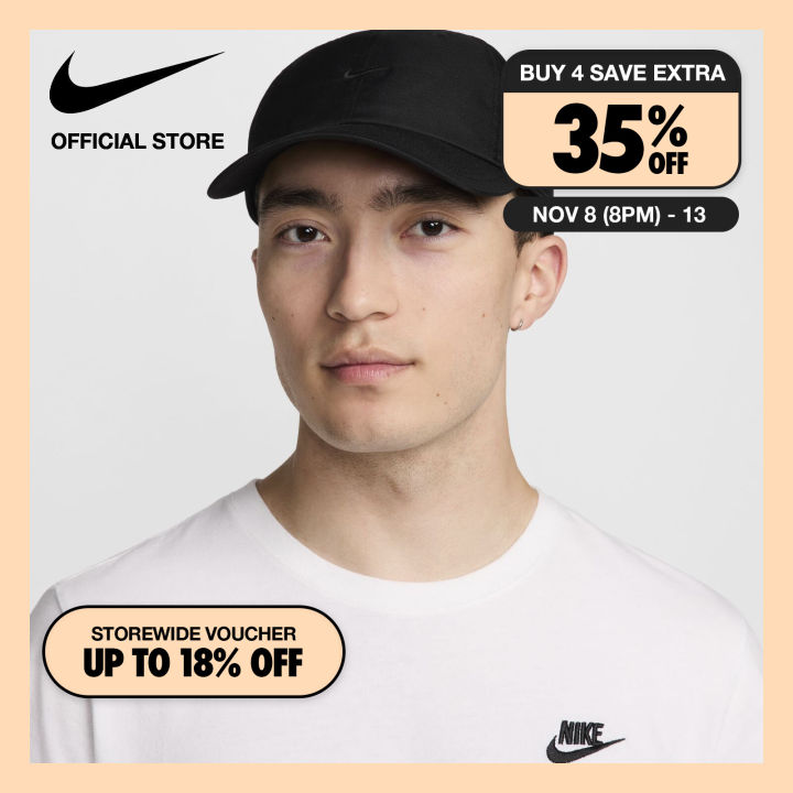 Nike Club Cap Unstructured Swoosh Cap Black Lazada PH