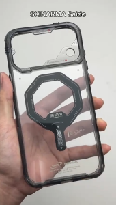 SKINARMA Saido Mag-Charge Case for iPhone 18 Pro (6.3)/ 18 Pro Max (6.9) - Graphite/ Clear