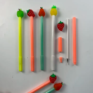 0.5MM Creative Fruit Gel Pen Blk Ink Creative Pen 1PC School Stationery