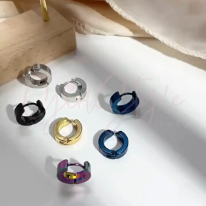[SG Local Seller] Men Women Stainless Steel Small Hoop Earrings Piercing Hypoallergenic Earrings