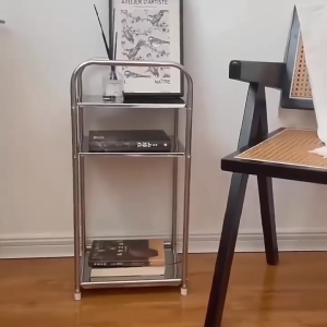 ชั้นวางของ สเตนเลส สําหรับห้องน้ํา ห้องนอน ชั้นเก็บของ 3 ชั้น