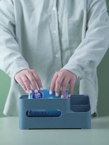 Tissue Holder Storage BoxTissue Box Dispenser With CoverMultifunctional Desktop Storage BoxPlastic Holder Organizer