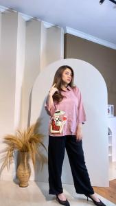 ONE SET KEMEJA BAHAN RAYON TWILL MIX LINEN ANGGEL