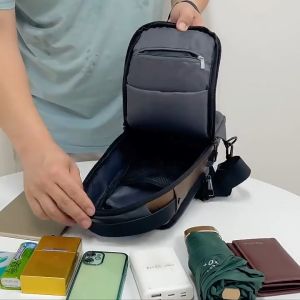 Túi đeo chéo thể thao chống nước chống trôm kem cáp sạc - ATN