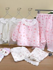 Loose Thin Baby Girls Pajama Set Home Wear