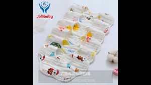 Multi-Layered Cotton Round Bib Waterproof 360 Degree Newborn Petal Shaped Towel