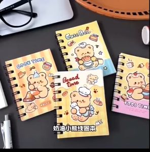 (READY STOCK)Cute Bear Mini Notebook Kid Children Reward Present Gift Cute Stationery 便携式迷你小熊笔记本 buku nota
