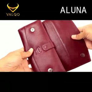 Dompet Kulit Panjang Wanita Perempuan Dompet Wanita Cewek Kekinian ALUNA Wallet Dari Kulit Sapi Terbaru Premium
