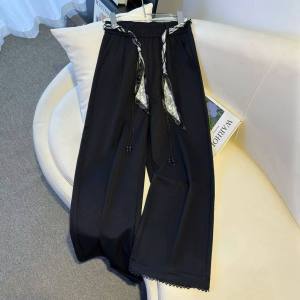 PAZHAOLANG | Plus Size Retro Style Narrow Wide Leg Trousers