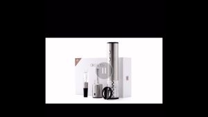 【SG Seller】Truslink Circle Joy 4 in 1 Wine Electric Bottle Opener Wine Stopper Wine Decanter Aerator Tin Foil Cutter 304 Stainless Steel Gift Box Set---Silver