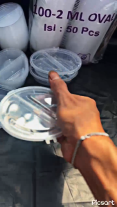 THINWALL MINI SEKAT OVAL MEREK DM UKURAN 100-2 ML ISI 50 PCS
