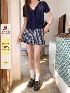 Unique Design Plaid A-Line Skirt Slimming Short