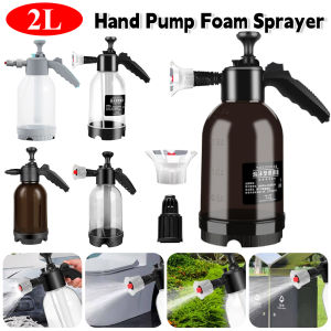 2L Hand Pump Foam Sprayer Car Wash Spray Bottle with Nozzles High Pressure Car Washer Foam Snow Lance Auto Window Cleaning Tools