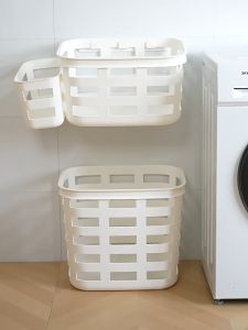 Small Size Japanese Style Wall Mounted Laundry Basket Save Space Basket Washing Machine Hanging Basket