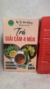 Hộp 40 gói trà giải cảm 4 mùa Bảo Khang trà túi lọc giải cảm cảm cúm cảm đau họng tăng đề kháng