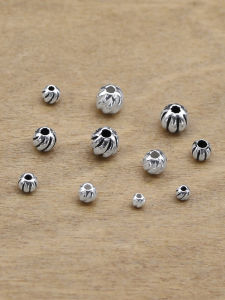 สร้อยข้อมือ DIY ลูกปัดแยกลายmelon S925 ชุบทอง ลูกปัดทำมือสไตล์ย้อนยุค อุปกรณ์ทำเครื่องประดับแฟชั่นใหม่