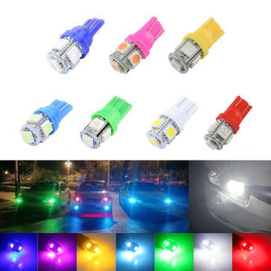 10Pcs T10 W5W 194 168 LED Signal Light 5050 SMD Car Interior Reading Dome Lamp Auto Wedge Light Trunk License Plate Light Yellow