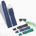 20 มม.ปลายโค้งสายนาฬิกาสีดําสีเขียวสีฟ้าซิลิโคนดําน้ําสําหรับ Rolex Submariner 40 มม.สายรัดข้อมือ. 