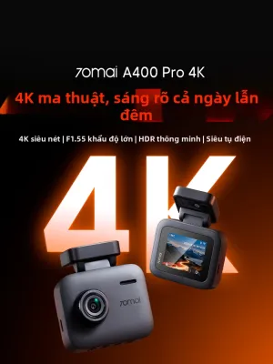 70mai | Máy Ghi Hình Ô Tô Không Dây 4K Chống Nước Đỗ xe