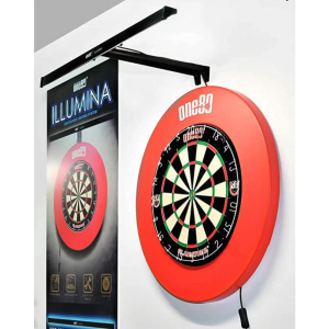 One80 Illumina Dartboard Light - Bright Daylight Optical Lens Dart board Lighting System for all Steel Dartboards (LAMPU PAPAN DART)