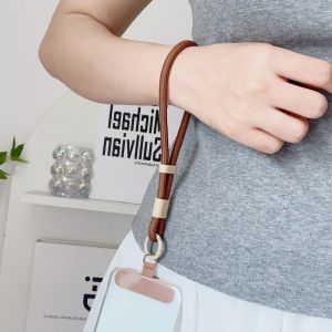 Korean Cute Candy Color Simple Hand Strap Adjustable Short Silicone Phone Lanyard Clip-On Phone Case Universal Anti-Lost Strap