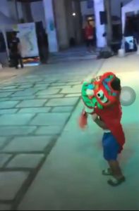 หัวสิงโตเด็กงานHandmake (สีเหลือง)  งานเปเปอร์มาเช่ ฝีมือคนไทย