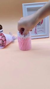 Kotak Penyimpanan Kapas / Tempat Kosmetik Dengan Desain Nordic Minimalis Serbaguna