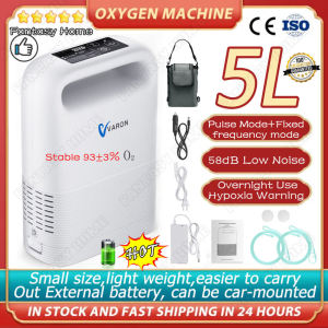 👍CE certified genuine👍VARON NT-02 Pulse Flow Portable Oxygen Concentrator1-5L/min adjustable93%±3% concentration suit for home outdoor use long lasting 6400mAh replaceable battery can run for 3-4 hours intelligent alarm system