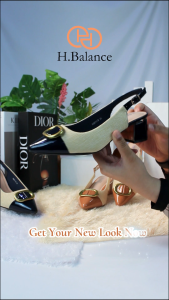 HBalance Sepatu Heels Wanita Kerja Pantofel Slingback Hak 5 cm Sandal Mules H9011