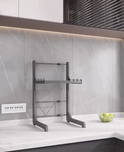 Ⓜ️ZEROIDEASⓂ️ 1//2 Tiers Expandable and Height Adjustable Microwave Oven Holder Oven Stand Microwave Oven Rack Kitchen Countertop Organizer Rack Toaster Holder Air Fryer Holder Rice Cooker Holder Toaster Holder Kitchen Countertop Organizer Storage Rack