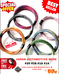 [5M] AUTOMOTIVE PURE COPPER STRANDED WIRE HEAVY DUTY (FREE FUSE)