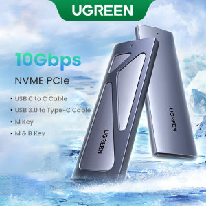Ugreen Case SSD Enclosure NVMe SATA.2 SSD HDD Entr 10Gbps USB 3.2 Gen2 Support UASP Trim NVMe SSD Entra Support M and B&M Keys 2280 2242 2260 SSDs