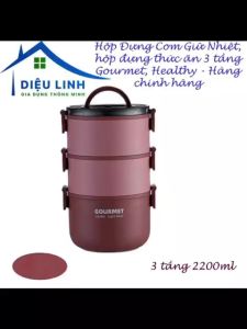 Cặp Lồng Cơm Giữ Nhiệt Lõi Inox Kèm Muỗng Hộp Cơm Giữ Nhiệt Cặp Lồng Cà Men Hộp Đựng Cơm Giữ Nhiệt Hộp Đựng Thức Ăn 1 Tầng 1000ml 2 Tầng 1600ml 3 tầng 2200ml Gourmet Healthy Dieulinhshop