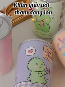 Khăn giấy ướt khăn giấy ướt mini dạng lon cao cấp hợp thời trang 35 miếng