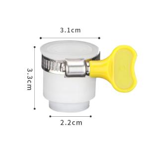 dailyWater Tap Connector Wear-resistant Thick Brass Threaded Adapter Yellow Plastic Handle for Pet Bathing UseDaily products