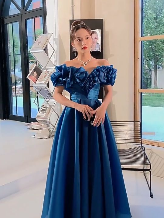 shirt dress mini Block Party Ready Vintage Wash T-Shirt in Blue Size:Worthy The Campbell dress brings Mermaid Off-the-Shoulder 3D Floral Ankle length wedding dress