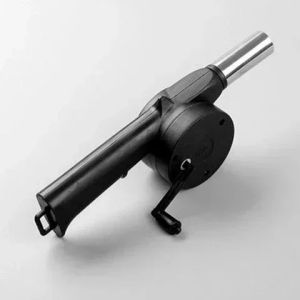 Portable Hand Crank BBQ Fan Grill Air Blower Speed Control for Outdoor Camping Picnic Fire Pit Charcoal Smoker Wind Maker