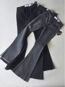 Casual Low Waist Slim Fit Flared Pants Women Casual Low Waist Silm Bell-Bottom Pants