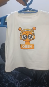 (COD) 100% COTTON Casual White Muscle Tee Sando For Kids 0-12yrs old boys and girls Durable and Affordable with High Quality and long lasting Prints Cute Sprunki Characters (not faded)