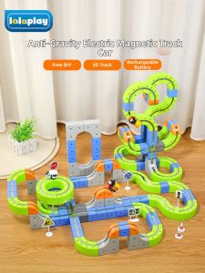 LALAPLAY | Magnetic Electric Track Building Blocks Toy