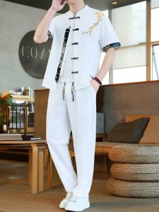 JIARONG | Chinese Style Thin Summer Shirt Suit