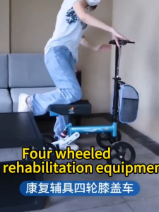 walking training knee hand brake for the disable 4wheel folding handcart walking aid for the elderly walking cane for elderly walker for elderly