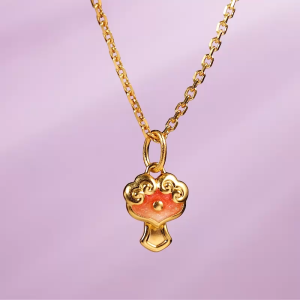 Chow Sang Sang 周生生 999 Gold MINTY Collection Ruyi Blessing Pendant for Women 96655P Price-by-Weight 0.56g Gold  [Necklace not Included]