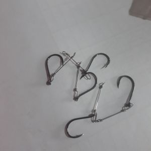 10 pcs Kail Neklin Bawal No.4 Pengaman Kawat Nelin 2cm Kail Galatama Bawal dan Lele