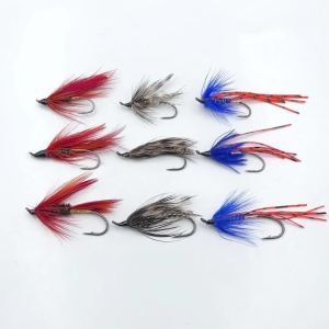 Bimoo 6PCS #2 #4 #6 Classic Wet Fly Rooster Hackle Wet Nymph Flies Steedhead Flies For Trout Salmon Steelhead Fishing Lures