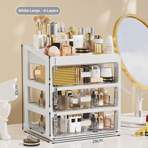 MEIZHUFU | Dustproof Makeup Organizer Drawer Cabinet
