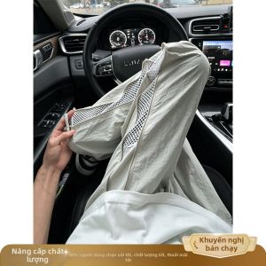 ZHUOCAN | Quần Hè Mỏng Thoáng Khí Nhanh Khô Có Đường Xọc