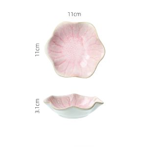 Japanese Ceramic Plate Retro Kiln Glaze Barbecue Mini Dipping Dish Sashimi Sushi Soy Sauce Dishes Home Desktop Snack Plates New