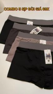 Set 10 quần lót boxer nam cotton thun lạnh quần sịp đùi nam nhiều lưng co dãn 4 chiều thấm hút tối đa
