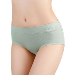 YOLO Graphene Antibacterial Women Underwear Mid waist pure cotton Panties Plus Size Brief for Women